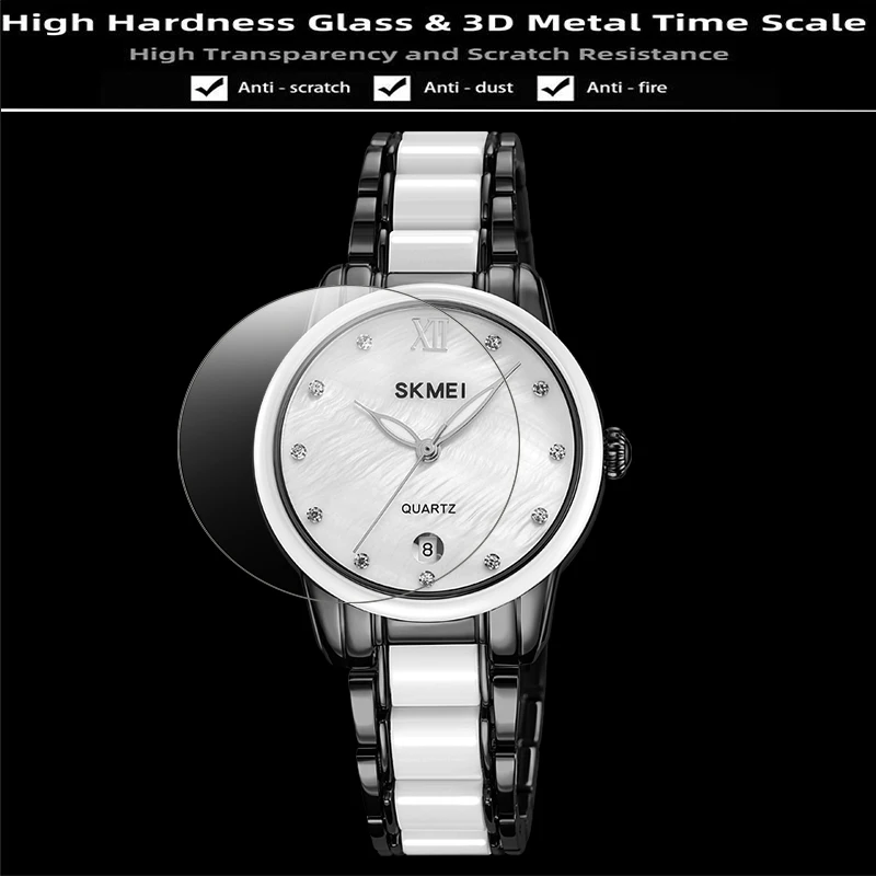 Женские кварцевые наручные часы Skmei с календарем роскошный женский браслет из