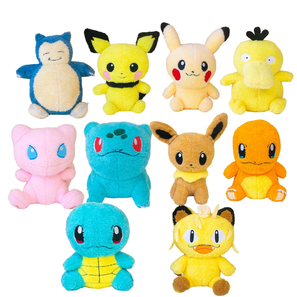 

20cm Pokemon Plush Toy Pikachu Bulbasaur Squirtle Charmander Psyduck Mew Eevee Cartoon Anime Figure Stuffed Dolls Kids Xmas Gift