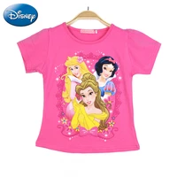disney summer girls t shirts childrens short sleeved baby kids clothes cotton tops girls anime clothes snow white 3 8 year old