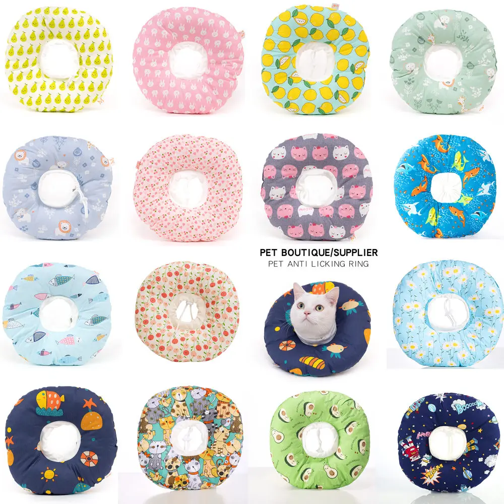 

Cute Anti-Bite Lick Cat Dog Elizabeth Collar Aerated Wound Protective Pet Kitten Shame Neckband Anti Scratch Cone After Surgery