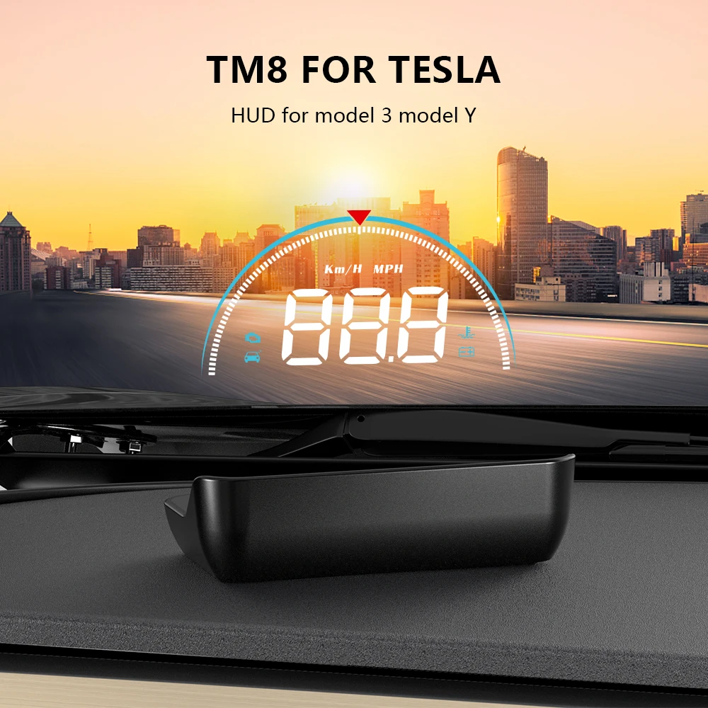 Дисплей GEYIREN TM8 на лобовое стекло для проектора Tesla Model 3 и модели Y спидометр