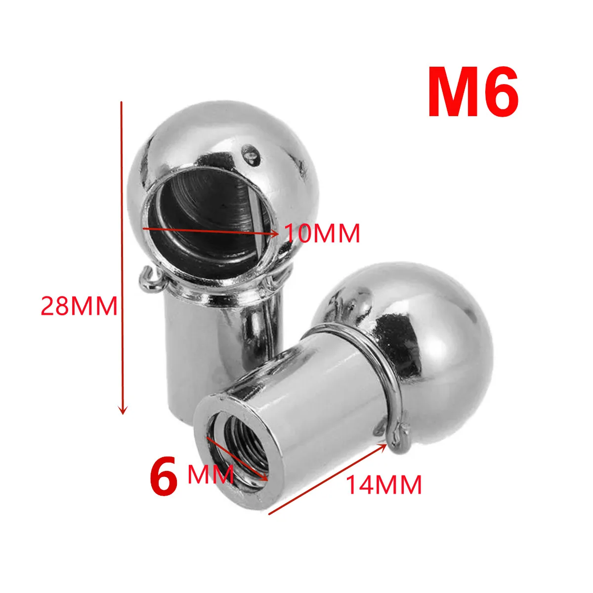 

2 шт. Универсальный штуцер M6 M8 с газовой стойкой, шариковый штифт, соединительный клапан, пружинный держатель для автомобиля, передней крышки багажника, дома
