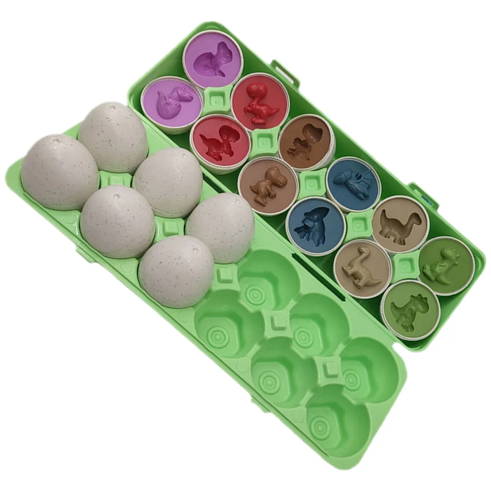 

Shape Cognition Toy Mini Toy Fine Motor Skills Toys 3 Year Old Color Cognition Matching Egg Toy Dinosaurs Model Puzzle Toy
