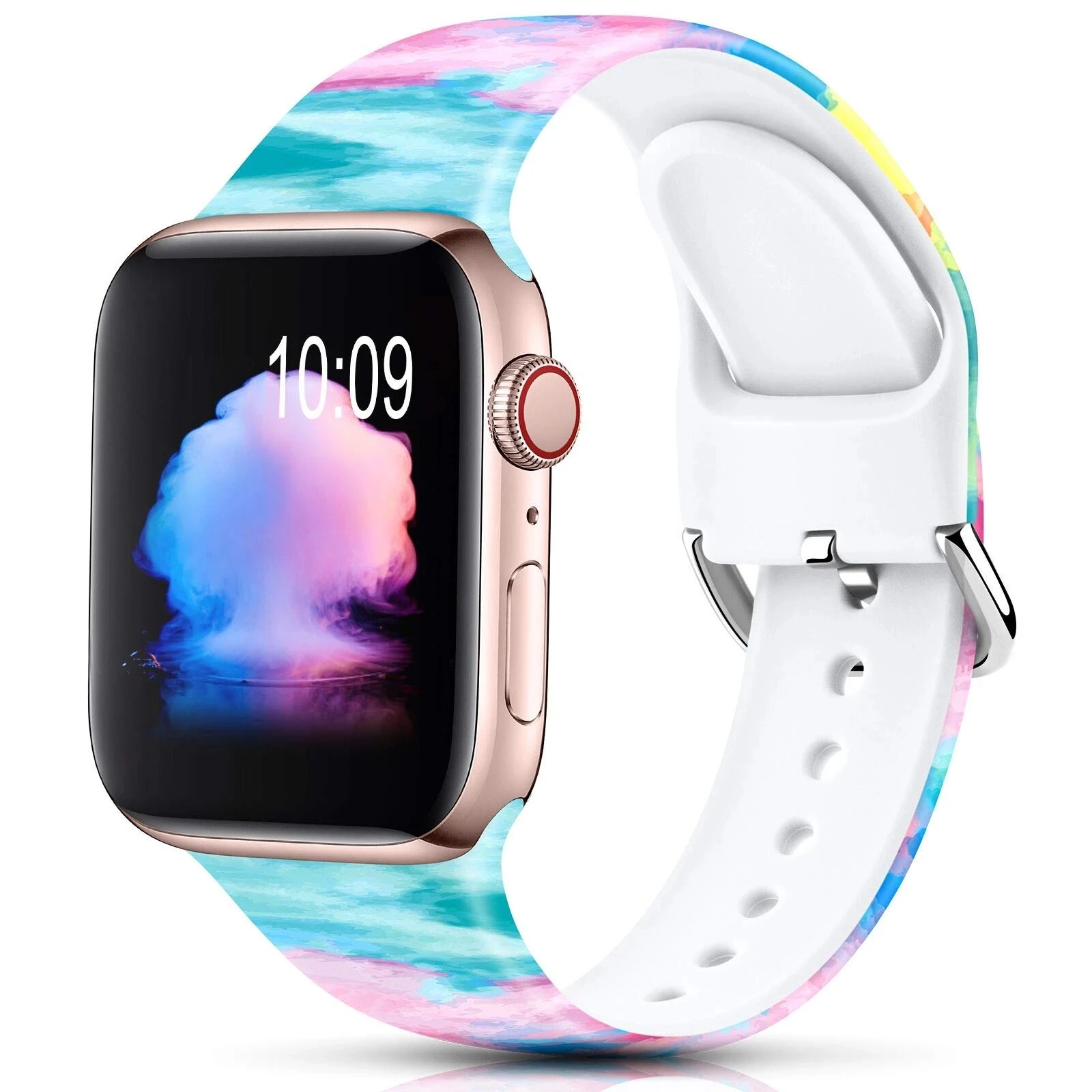 

Silicone Strap For Apple watch band 44mm 45mm 42mm watchband bracelet iWatch 40mm 38mm 41mm correa apple watch series 6 5 3 SE 7