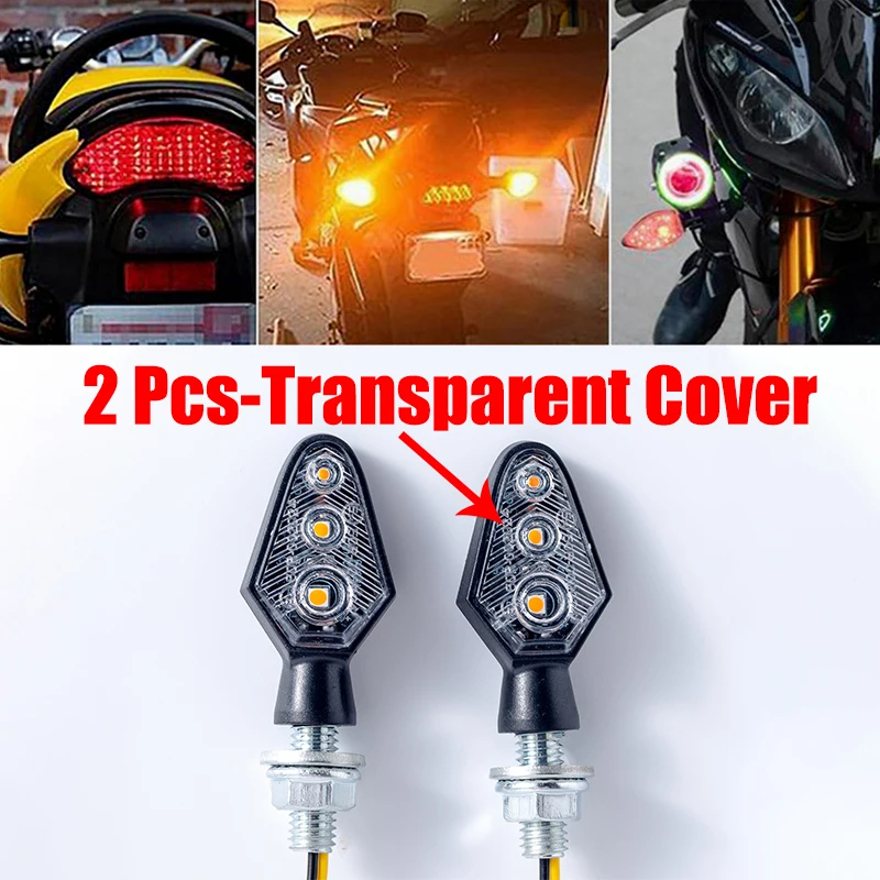 

Светодиодные указатели поворота для мотоцикла, янтарные, 8 мм, мини, 12 В, индикаторная лампа для мотоцикла, универсальные передние и задние светодиодные фонари указателя поворота