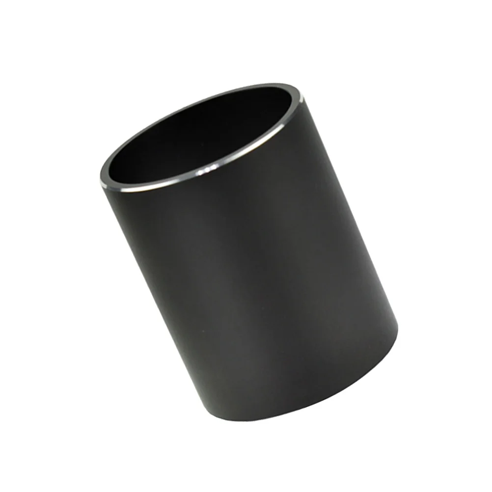 

Aluminium Alloy Pen Holder Round Brush Pot Container Desktop Stationery Organizer for Home Office School (Black) Holders