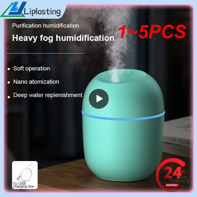 

1~5PCS Portable Air Humidifier USB Desktop Ambient Humidifier Indoor Air Atomization Humidifiers Diffuer Mute Spray