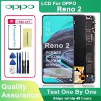 6 5 original super amoled lcd display for oppo reno 2 lcd touch screen digitizer assembly replacement for oppo reno 2 display