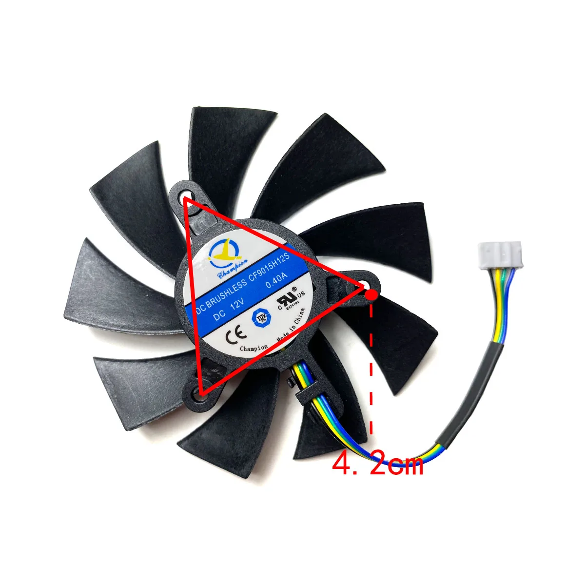 Фото Новый сменный вентилятор для видеокарты ASL GeForce GTX1660 1660ti 6 ГБ №3