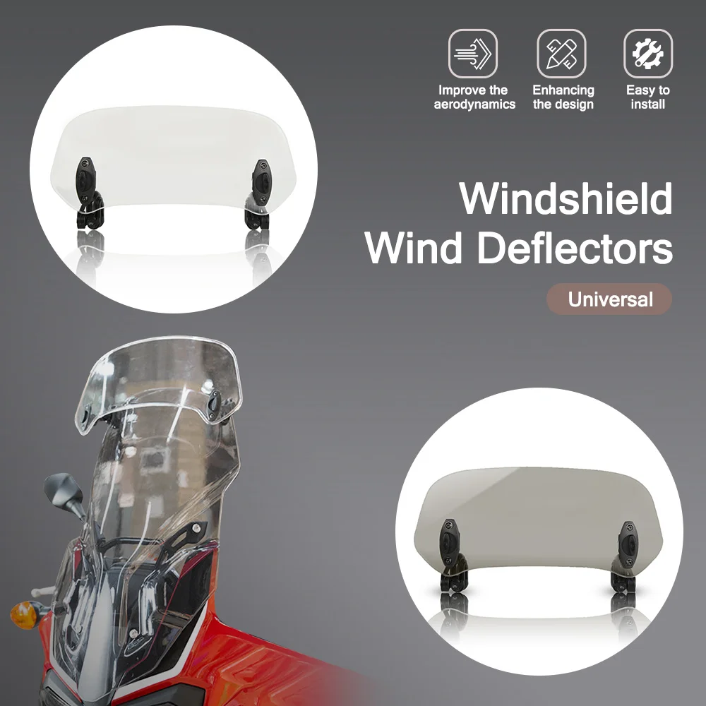 

Motorcycle Adjustable Clip On Windshield Extension Spoiler Windscreen Deflector For Suzuki Burgman 400ABS C109RT DL250 GSX1250FA