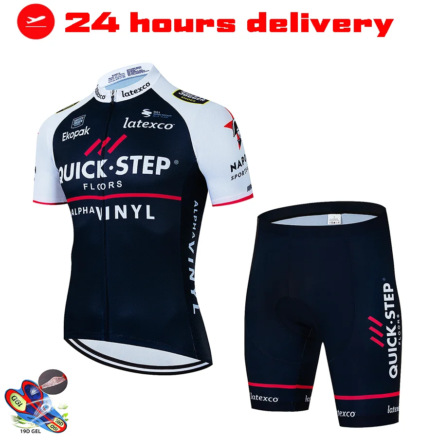 

2022 quick step Cycling jersey suit bike jerseys Cycle clothes Breathable mtb bycicle cycling bib shorts Set maillot ciclismo