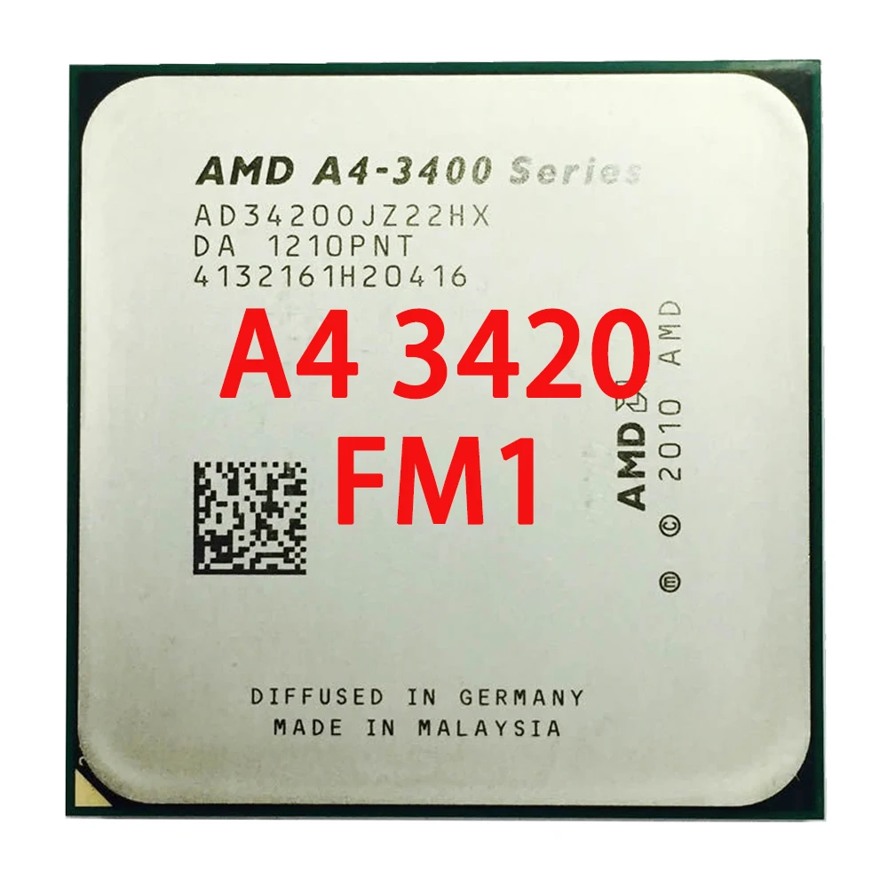

AMD A4-Series A4-3420 A4 3420 2.8 GHz Dual-Core CPU Processor AD3420OJZ22HX Socket FM1