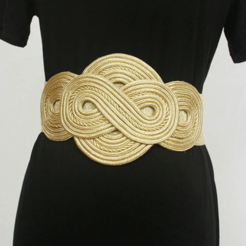 2022New Women's Runway Fashion Vintage Elastic Cummerbunds Female Dress Corsets Waistband Belts Decoration Wide Belt