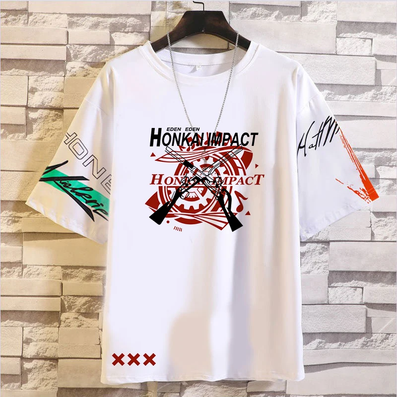 Игра Honkai Impact 3 Cos Fu Hua Bronya Mobius Райден Мэй Elysia и т. д. Свободная простая аниме футболка