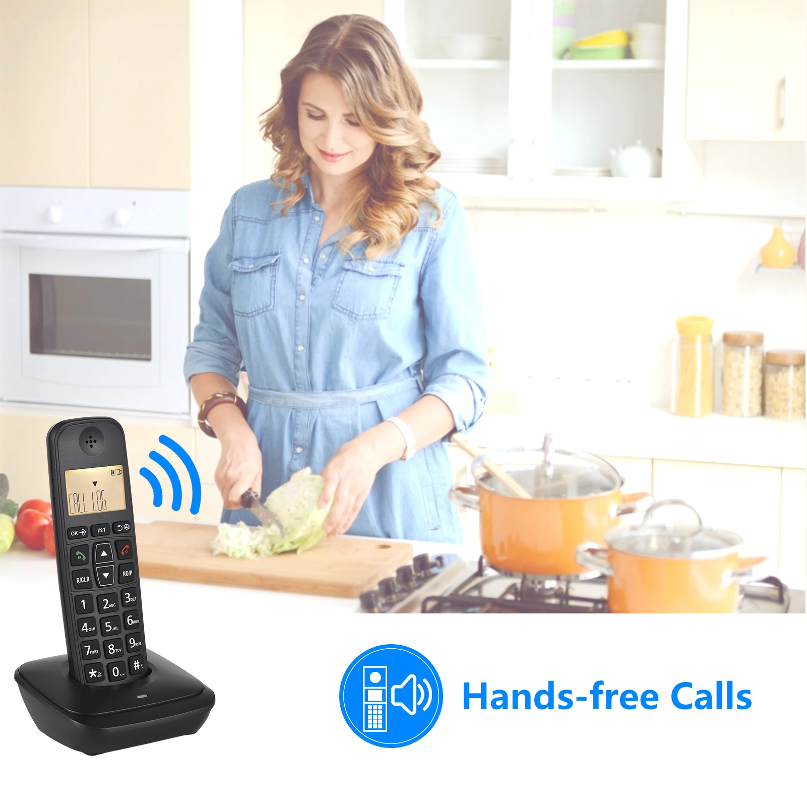 Беспроводной Расширяемый Телефон Bisofice С Жк-дисплеем 50 Телефонные Звонки