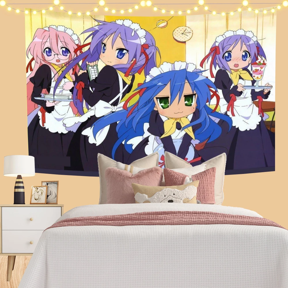 Аниме Luckys Stars красочный гобелен настенный богемный Мандала художественный декор