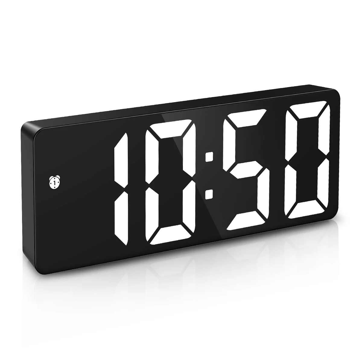 

ORIA Digital Alarm Clock LED Desktop Clock Voice Control Snooze Time Temperature Display Night Mode Reloj Despertador USB