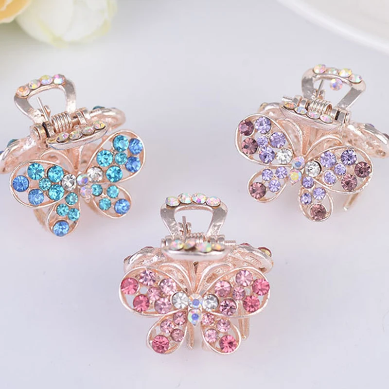 

Sparkling Rhinestone Crystal Hair Claw Butterfly Hair Crab Clips Women's Party Hair Wear Headwear Decor Barrette Accessories