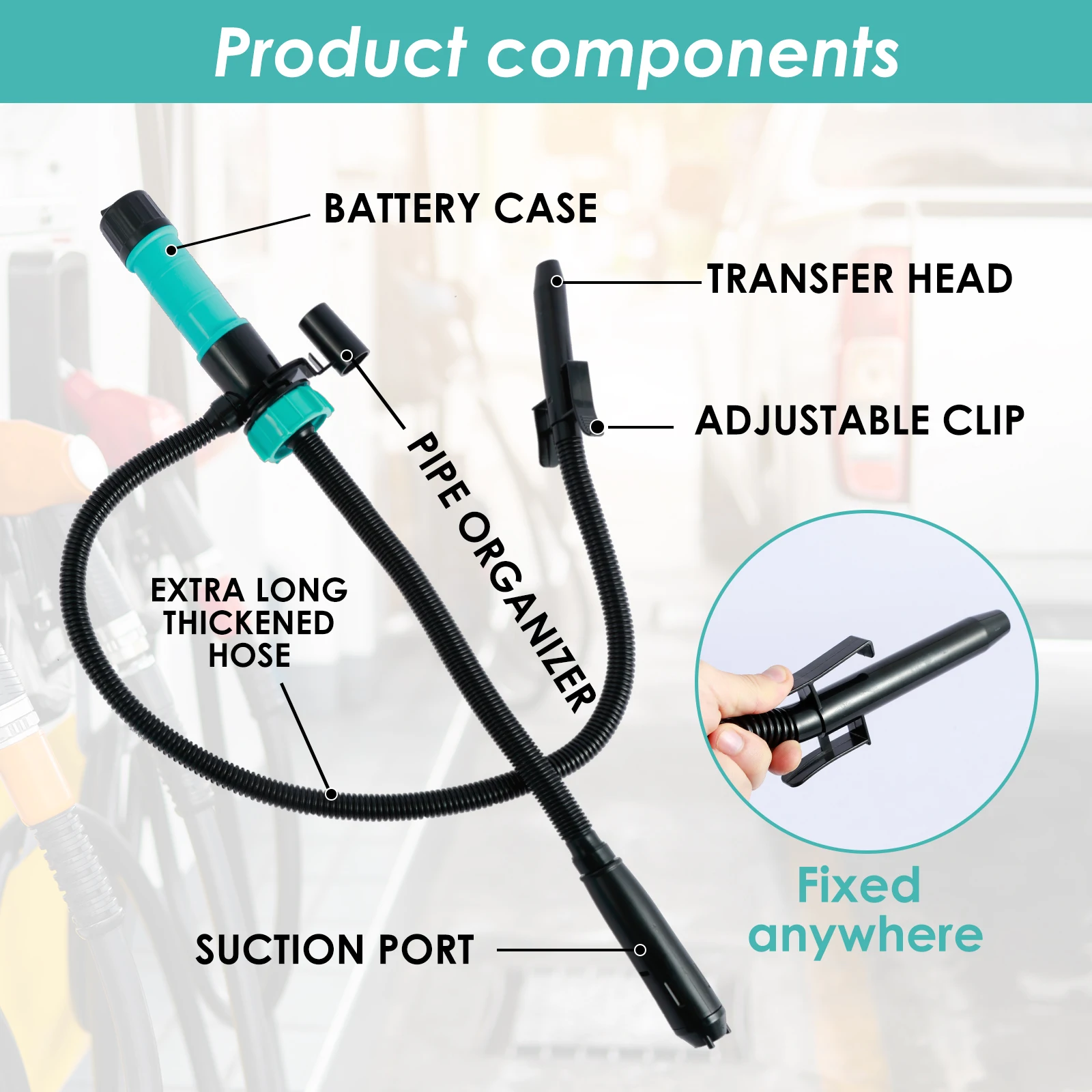 Переносной Топливный насос с 3 адаптерами для газа дизельного керосина 2 4