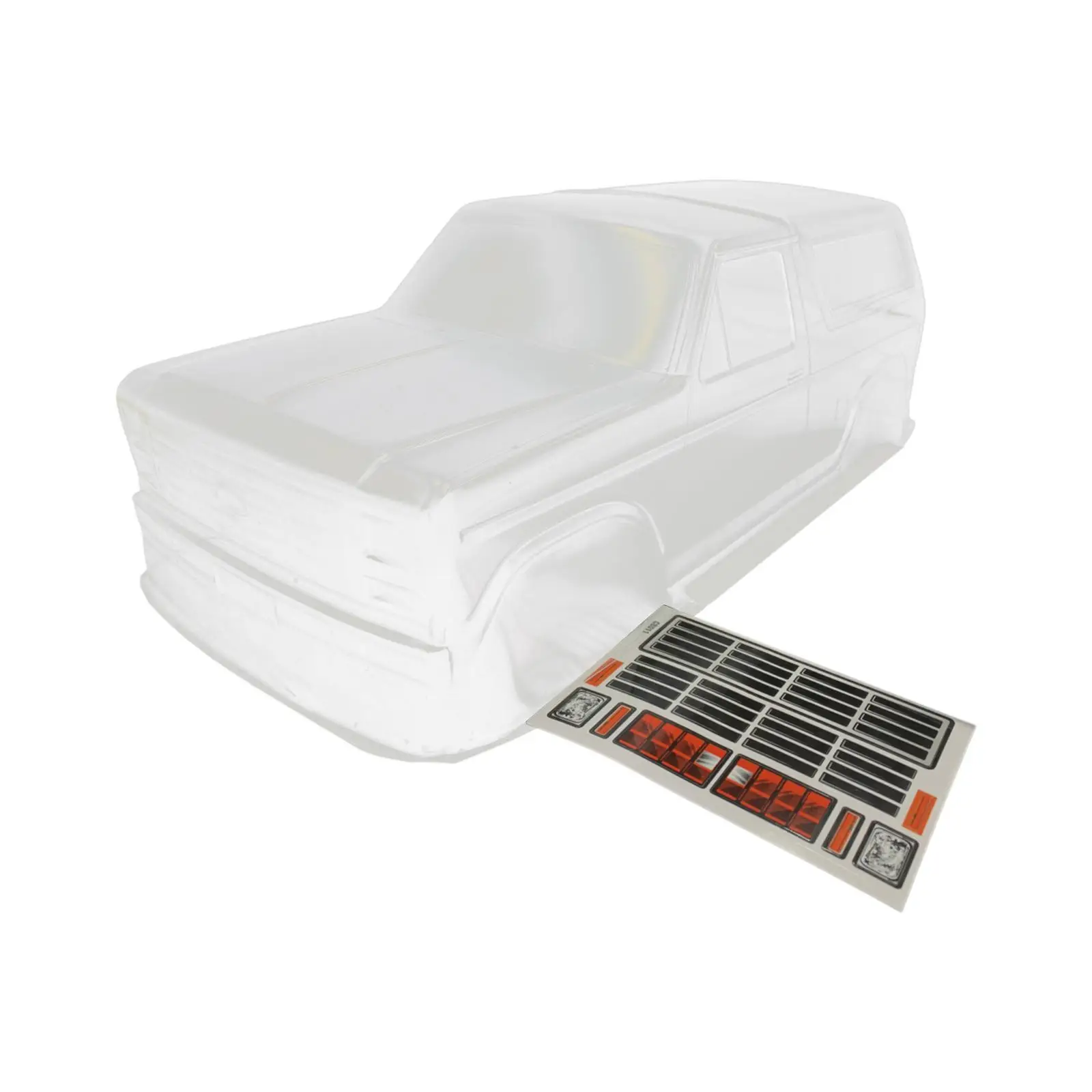 

Unpainted 1/10 RC Crawler Shell Upgrade Parts Universal with Sticker 1/10 RC Car Body Shell 12.3 inch/313mm Wheelbase Car Shell