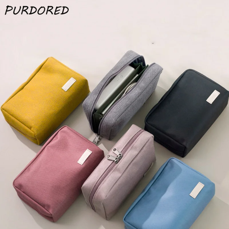

PURDORED 1 Pc Korean Style Women Travel Passport Holder Multifunctional Credit Card Wallet Pouch Portable Document Storage Bag