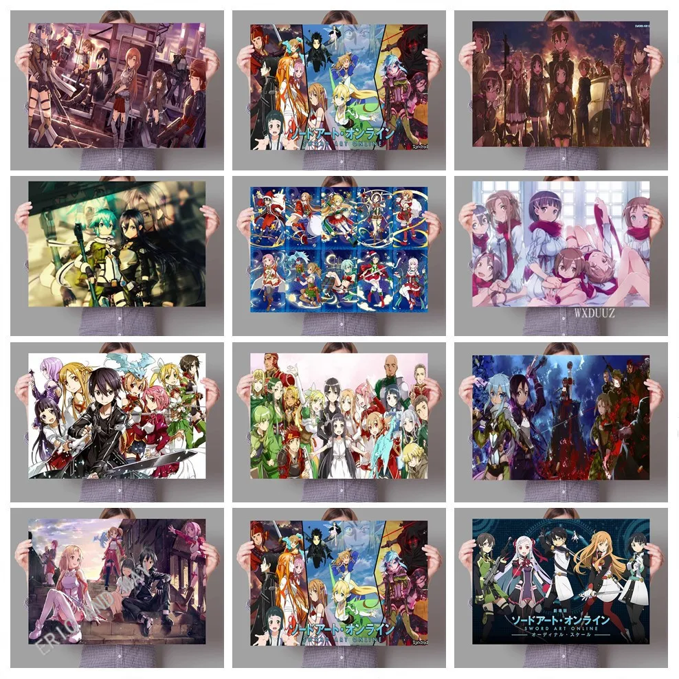 

HD Sword Art Online Alicization Anime Club Nordic Poster Canvas Painting Home Decoration Living Room Wall Art Kawaii Room Decor