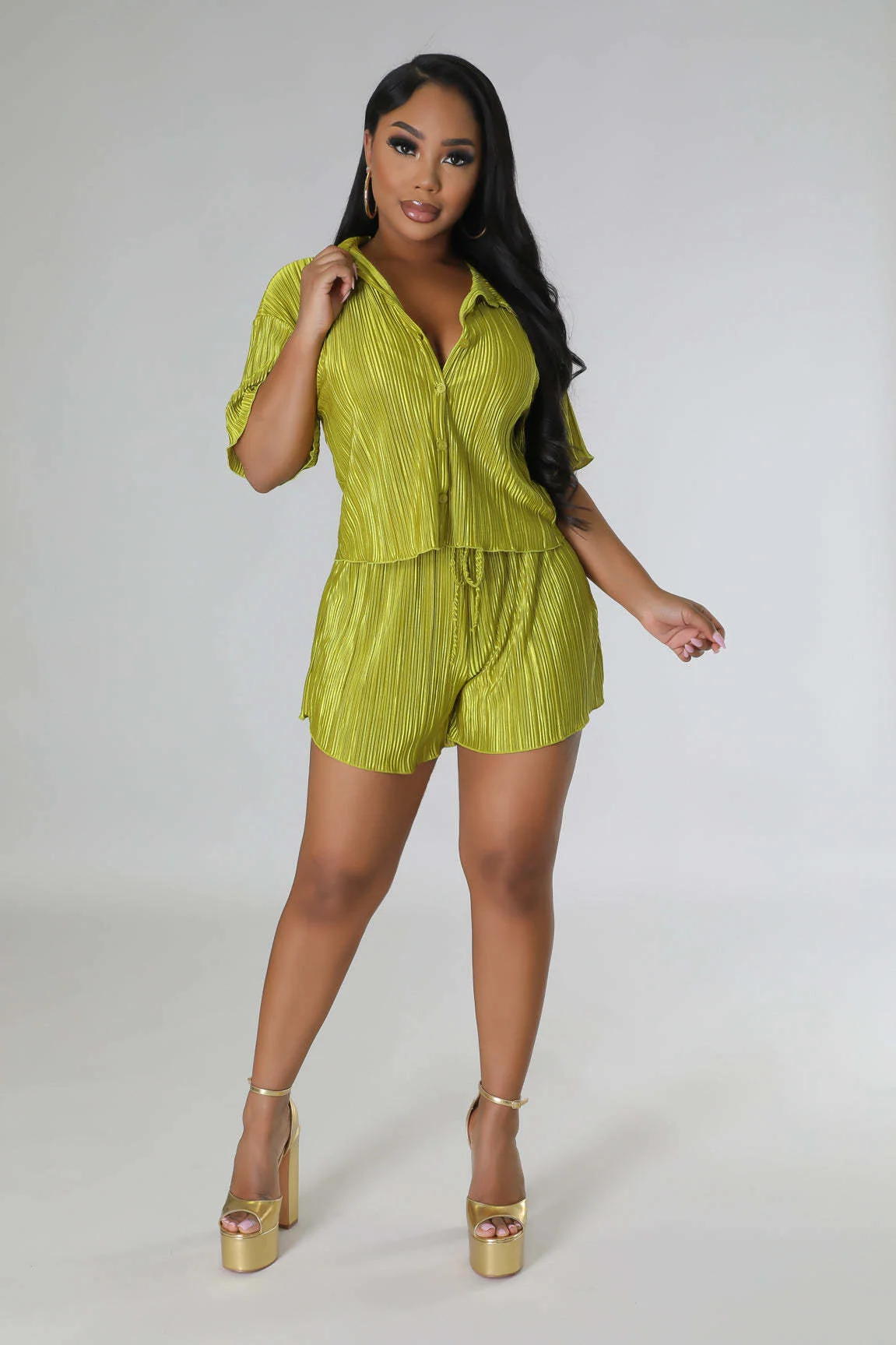 Women'S Pajamas Long-Sleeved Shorts Cotton Linen Pyjamas Suit Loose Comfortable Fashion Sleepwear Autumn European American New