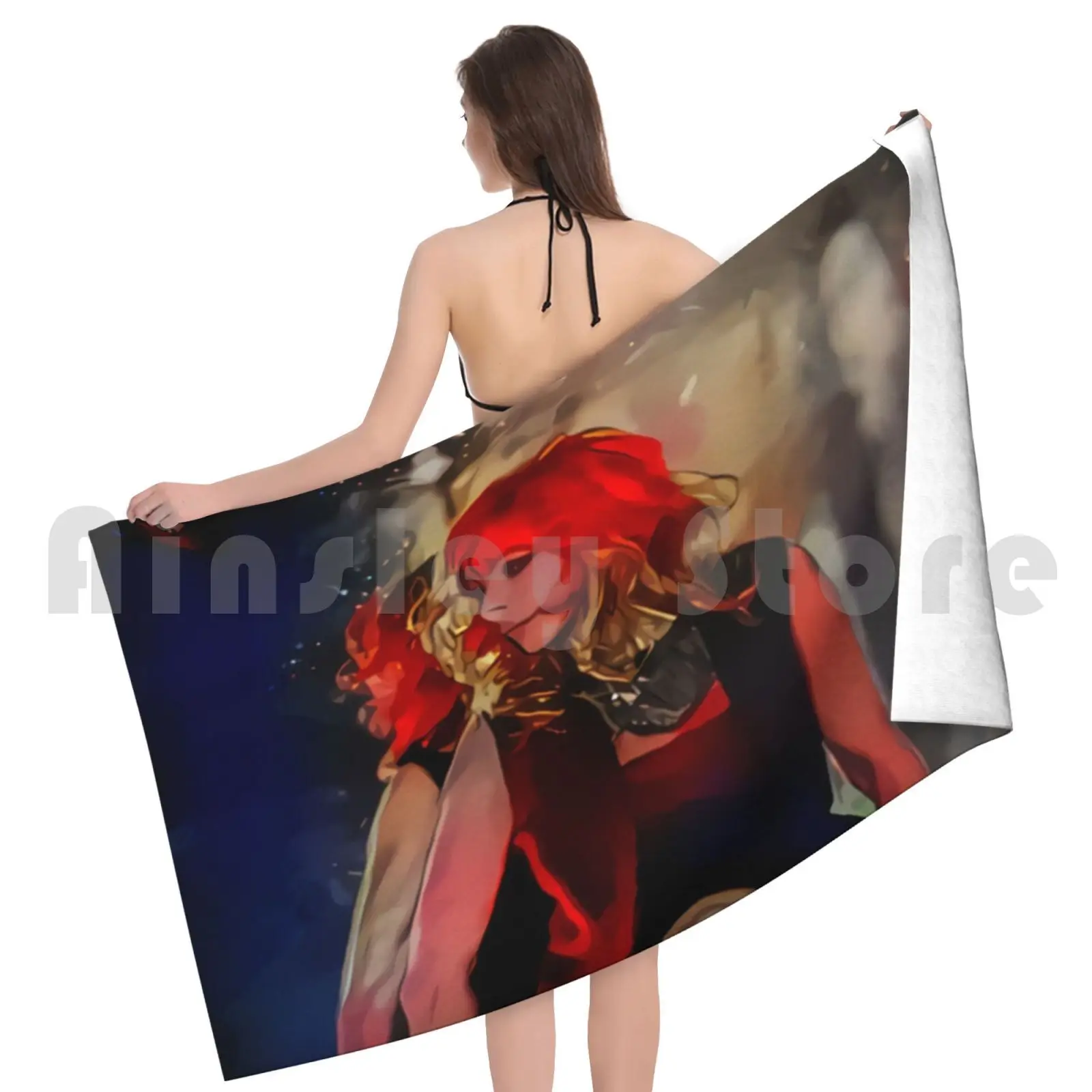 Фото Mylène Farmer Пользовательское полотенце Банное полотенце Певица Французский Франко Канадские разноны Концерты Joelle Guillaume №5
