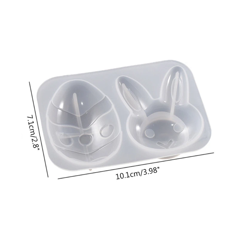 

Силиконовая форма в виде пасхального кролика, кролика, симпатичная форма в виде головы кролика из эпоксидной смолы, форма для забрасывания брелока, форма для выпечки Вечерние