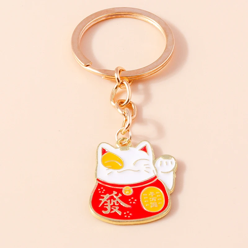 

Cute Keychains Enamel Animal Cat Charms Keyrings Souvenir Gifts for Women Men Car Key Handbag Pendants Key Chains Accessories