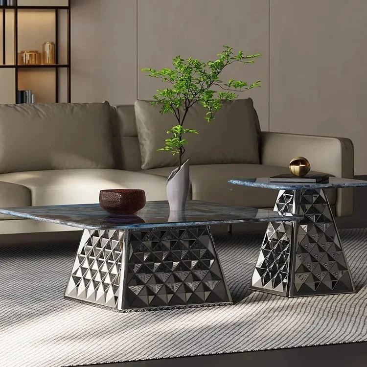 Простая легкая роскошная комбинированная мебель итальянский журнальный столик