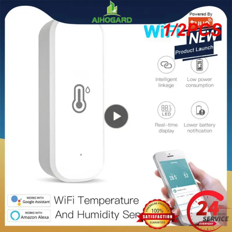 

Датчик влажности и температуры Zigbee 3,0 Wi-Fi, 1/2 шт.