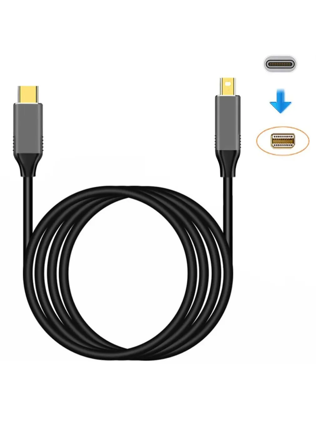 

Кабель-переходник с USB C на DP, 1,8 м, 4K, 60 Гц, Type C на DisplayPort