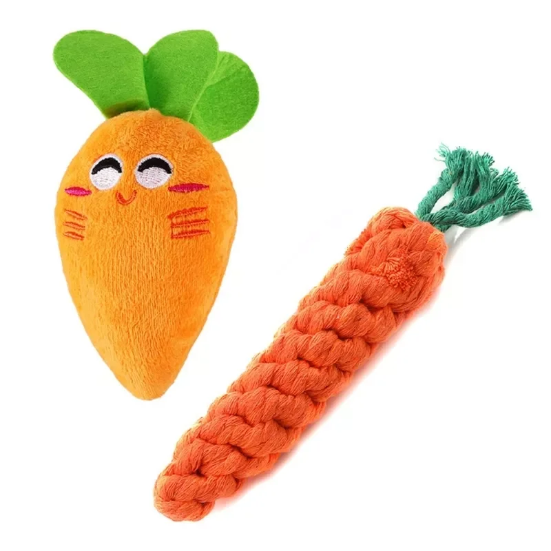 

Interactive Stuffed Dog Chew Toy Plush Squeak Toy for Reducing Boredom