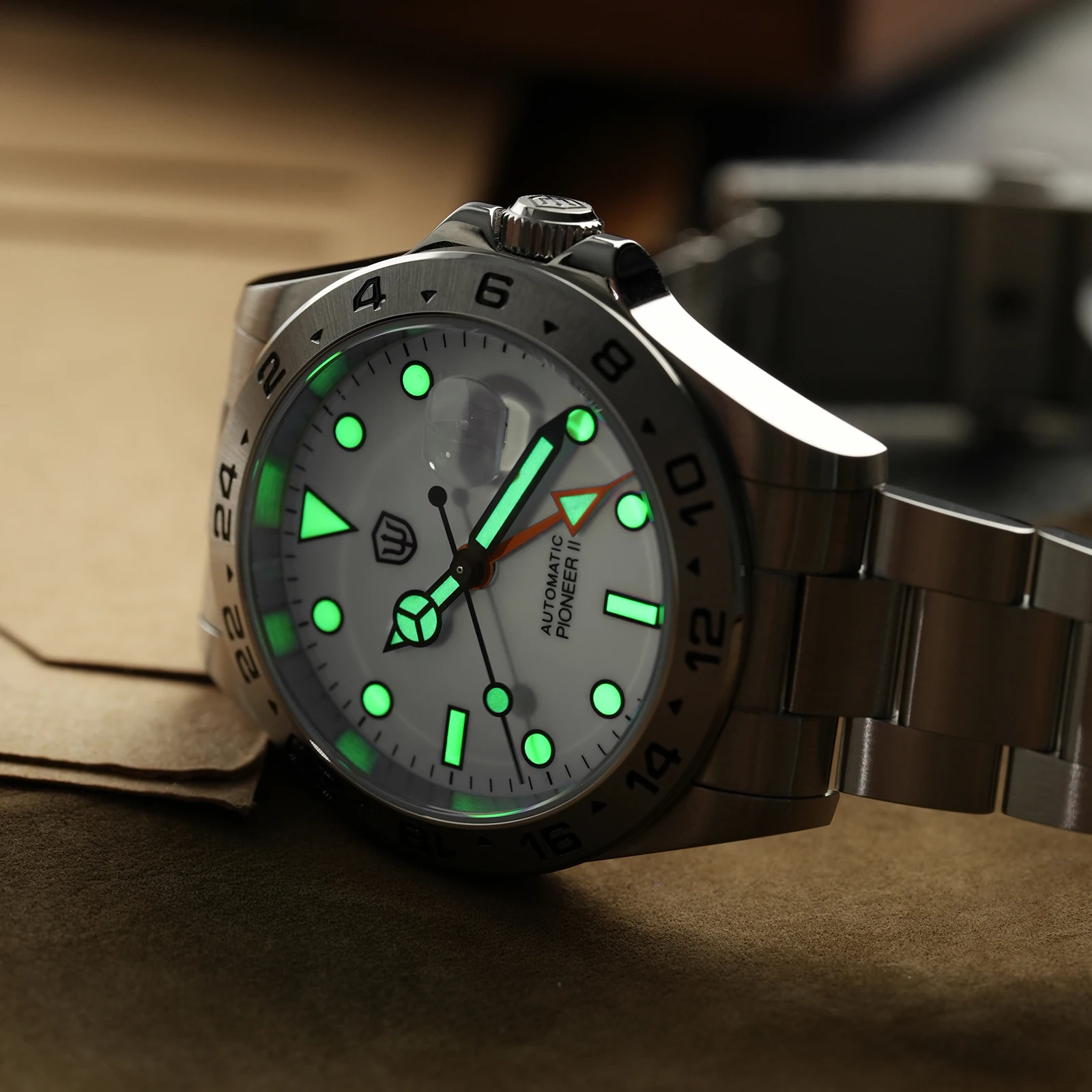 Фото Мужские часы Watchdives WD1993 40 мм с автоматическим механизмом Hangzhou 6460 Hi-Beat GMT, сапфировым стеклом, водонепроницаемостью 200 м, из нержавеющей стали. №5