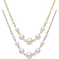 shiny polished pearl necklace for women simple korea collar necklace short neck chains party statement choker jewelry girls