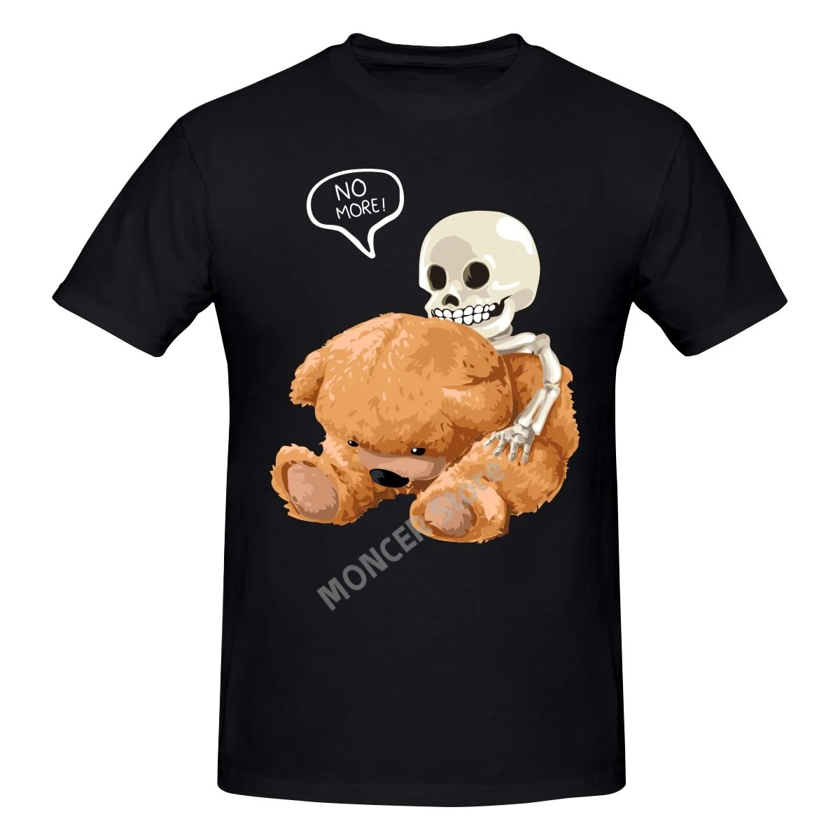 

No More Pretending With Skeleton Teddy Bear T shirt Harajuku Clothing T-shirt Cotton Sweatshirts Graphics Tshirt Brands Tee Top