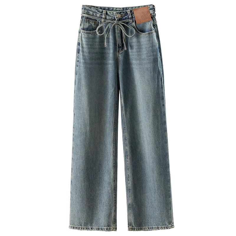 new wide leg pants women 2023 spring summer cotton tourse fashion denim jeans