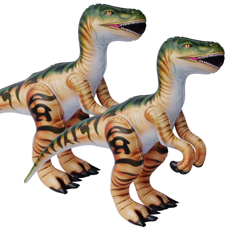 

2pcs/Set Inflatable Raptor Dinosaur Birthday Decoration World Jurassic Velociraptor Room Decor Kids Party Favors Dino