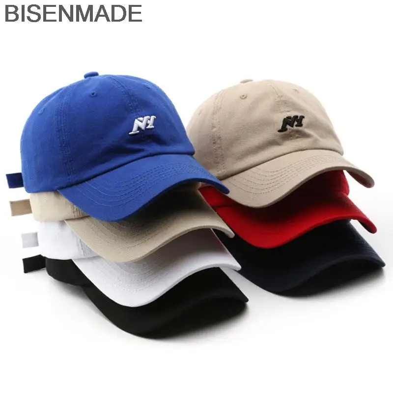 

BISENMADE Baseball Cap For Men And Women Vintage Letters Embroidery Snapback Hat Cotton Soft Top Hip Hop Caps Summer Visors 2022