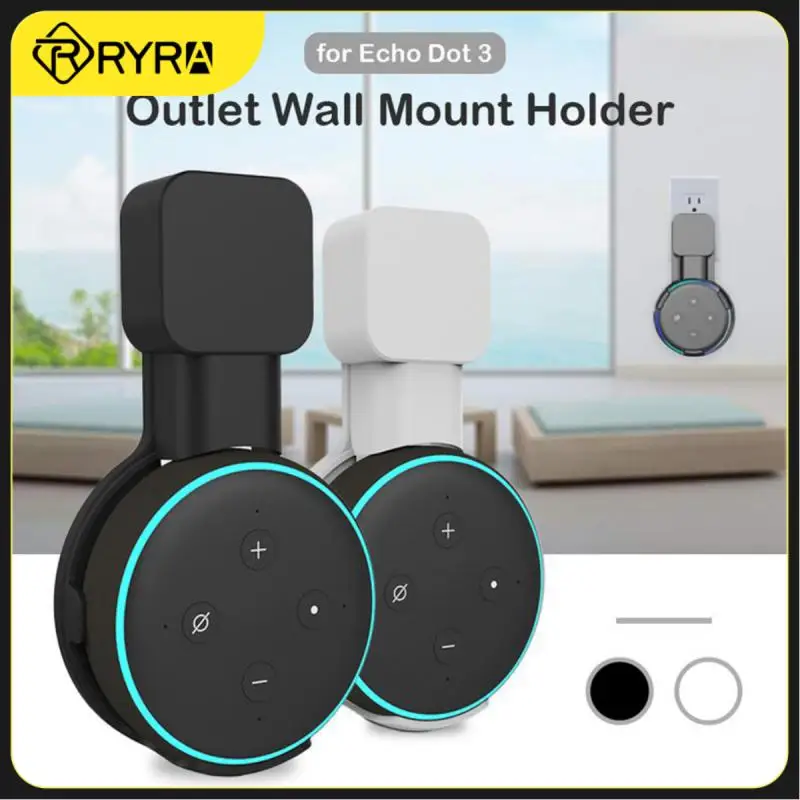 

RYRA Outlet Wall Mount Stand Hanger for Alexa Echo Dot 3rd Generation Speaker Space Saving Bracket Holder Indoor Sound Box Case