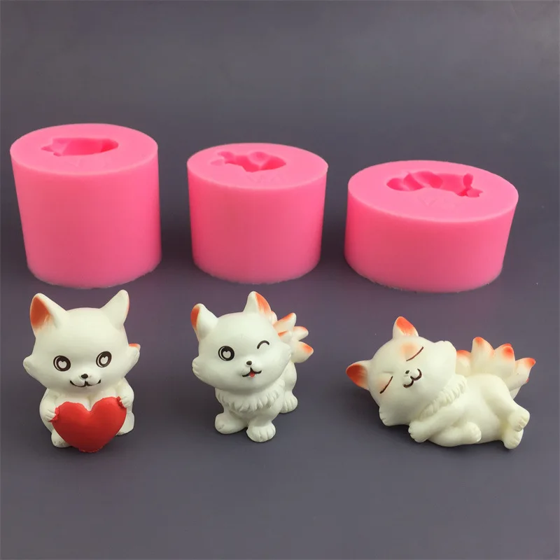 

Nine Tailed Foxes Silicone Molds Epoxy Resin Mold DIY Candle Molds Table Ornament Making Tool for Making Craft Supplies