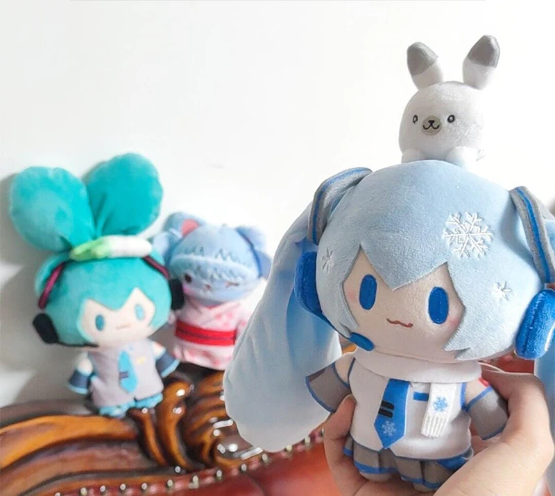 15 см Hatsune Miku Snow Series плюшевая кукла Kawaii Q версия плюшевые рюкзаки игрушки фигурки брелок сумка кулон игрушка в подарок (art.: 3920cef51fa29) - 3920cef51fa29
