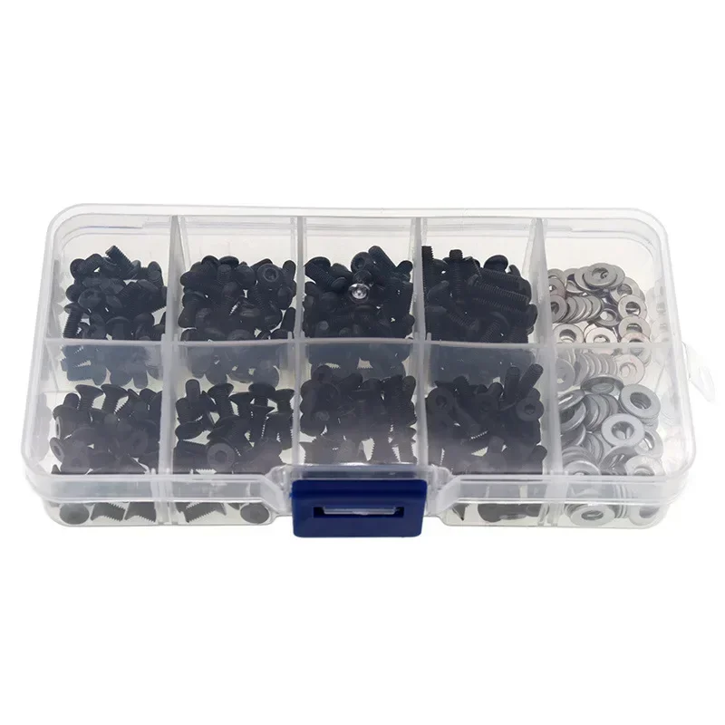 1/10 RC Car Screw Kit Repair Tool M3 M4 Bolts Washers Hardware Fasteners Hexagon Wrench for Traxxas Axial Redcat HSP Cars