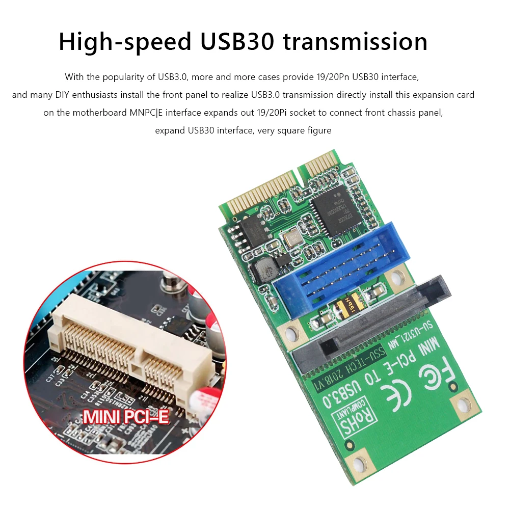 Mini PCI-E к USB 3 0 адаптер карты MINI PCI Express 19-Pin / 20pin USB3.0 Расширенная карта 15Pin SATA порт