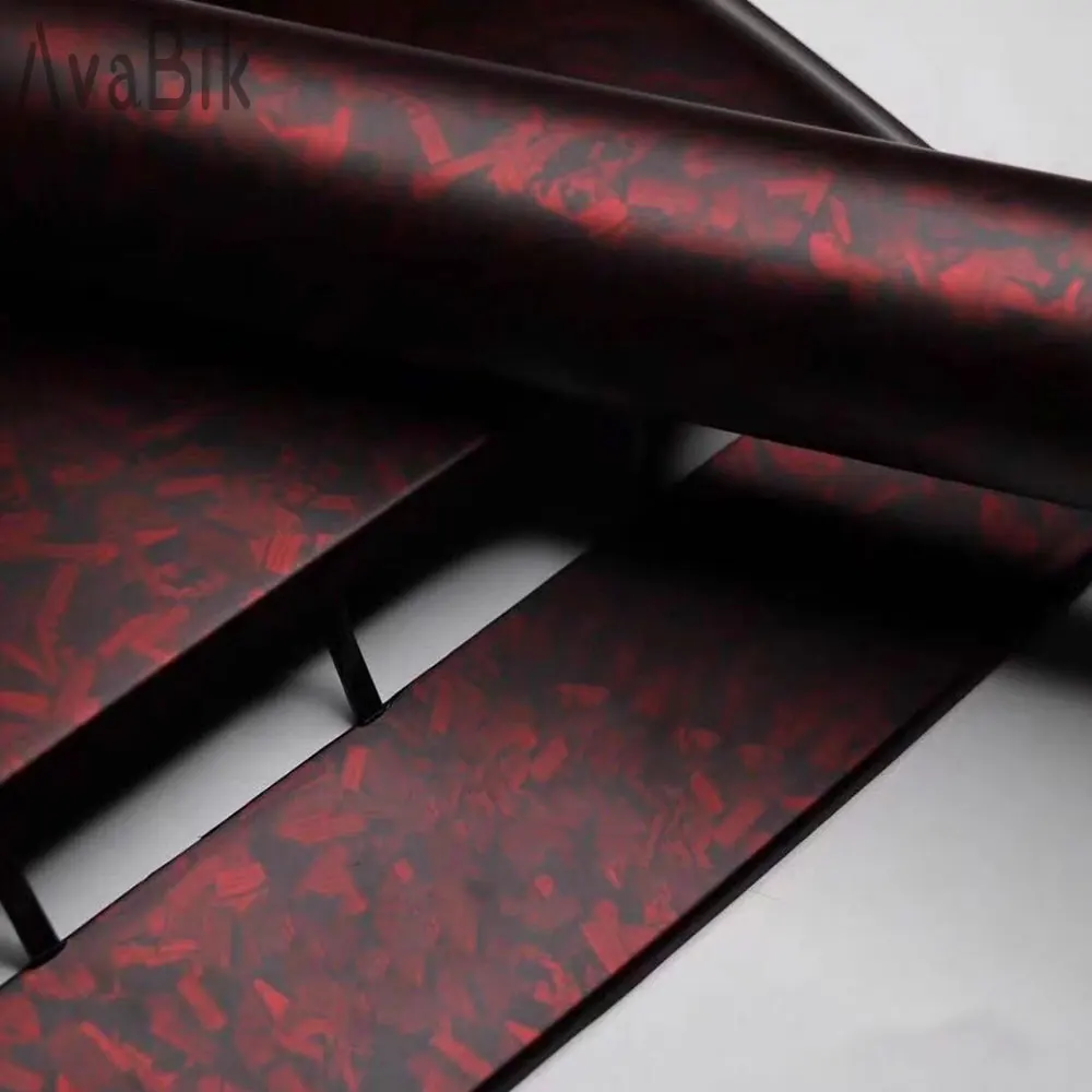 Глянцевая черная красная матовая кованая углеродная ткань Виниловая пленка для