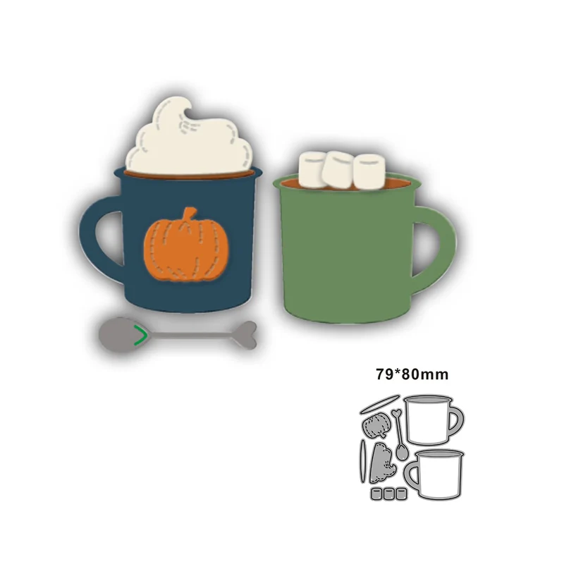 Новые кофейные и какао металлические штампы для высечки/рельефные Diy карты