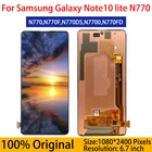 Оригинальный ЖК-дисплей для Samsung Galaxy Note 10 Lite с рамкой Super AMOLED Note10 Lite N770F, ЖК-дисплей с сенсорным экраном Note10Lite