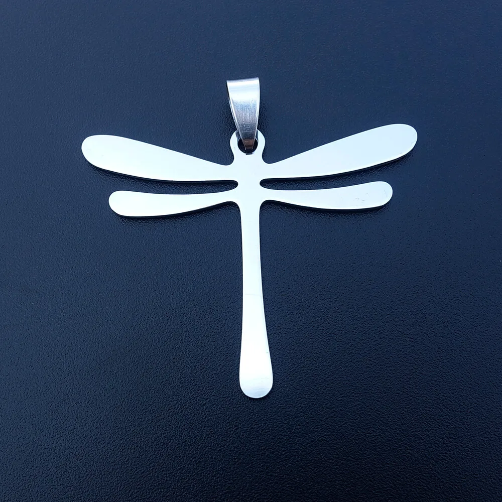 12 Pieces Dragonfly Pendant Stainless Steel Insect Charm for Lady Girls Diy Party Ornament Jewelry Component Wholesale