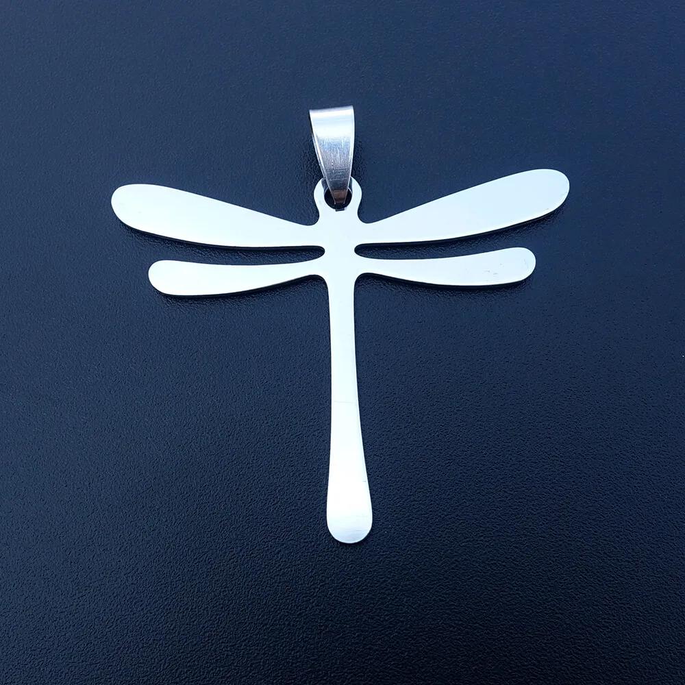 

12 Pieces Dragonfly Pendant Stainless Steel Insect Charm for Lady Girls Diy Party Ornament Jewelry Component Wholesale